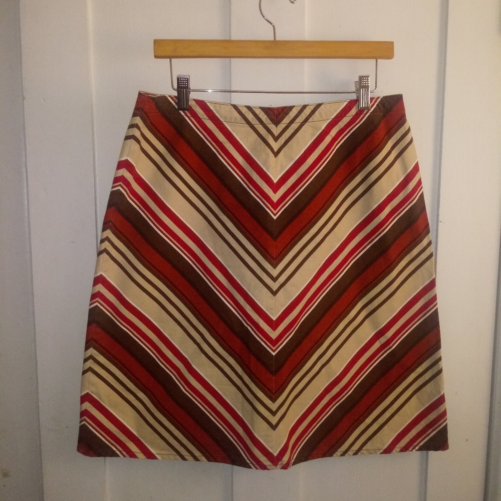 Y2K Chevron Fabric Skirt